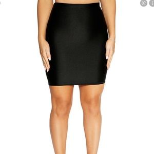 Naked Wardrobe Lettuce Edge Mini Skirt Black